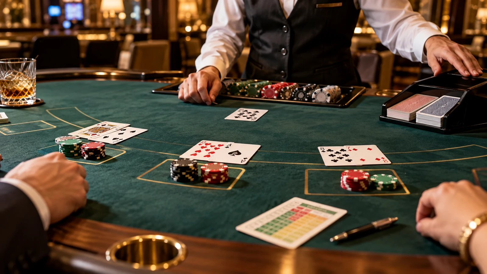High-resolution blackjack table scene for Blackjack Insurance