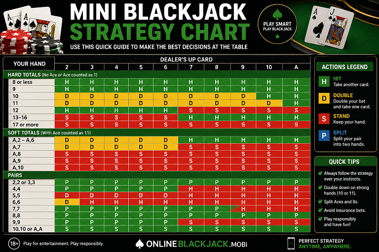 Blackjack strategy chart showing surrender decisions